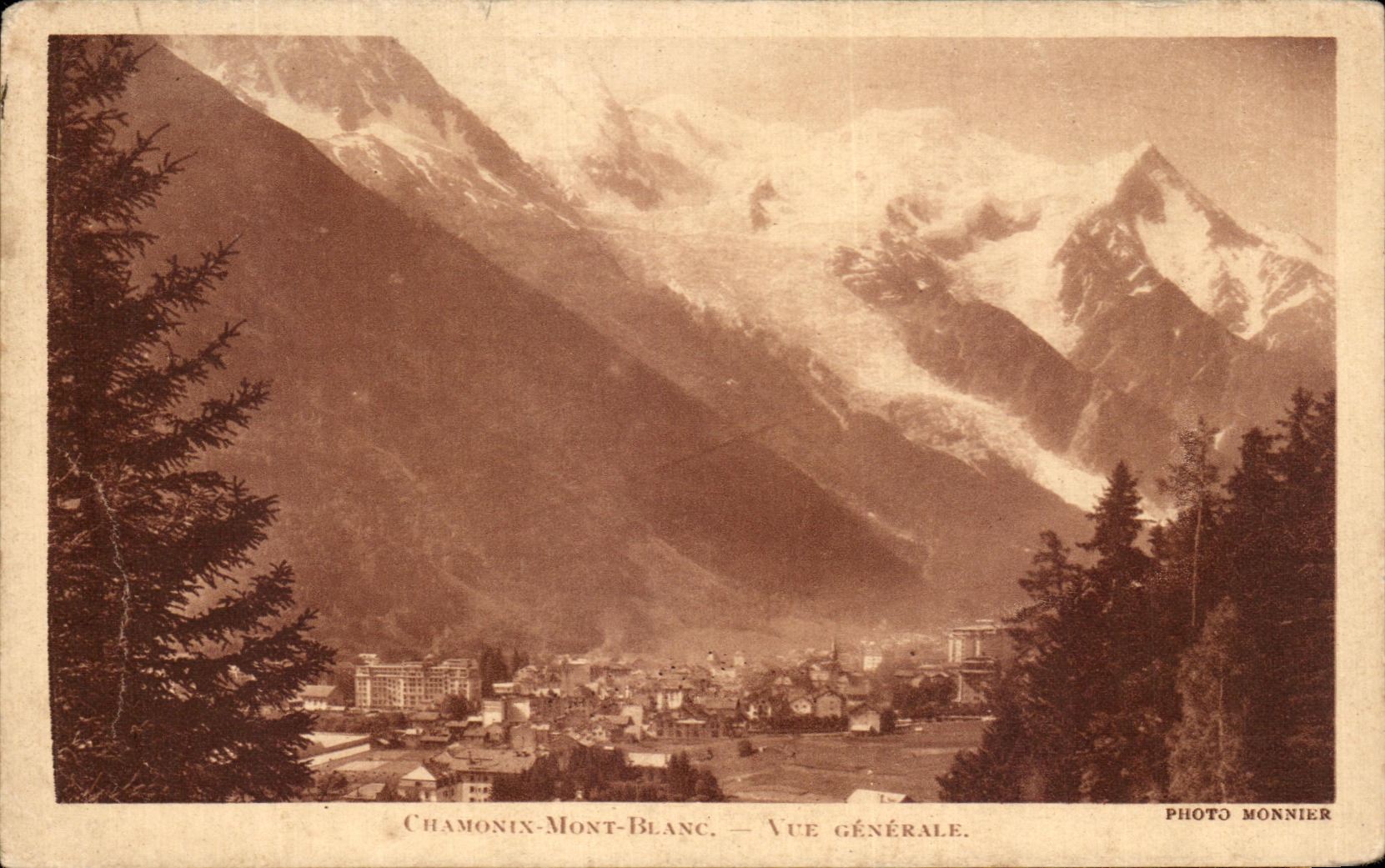 VINTAGE POSTCARD Chamonix Mont Blanc View