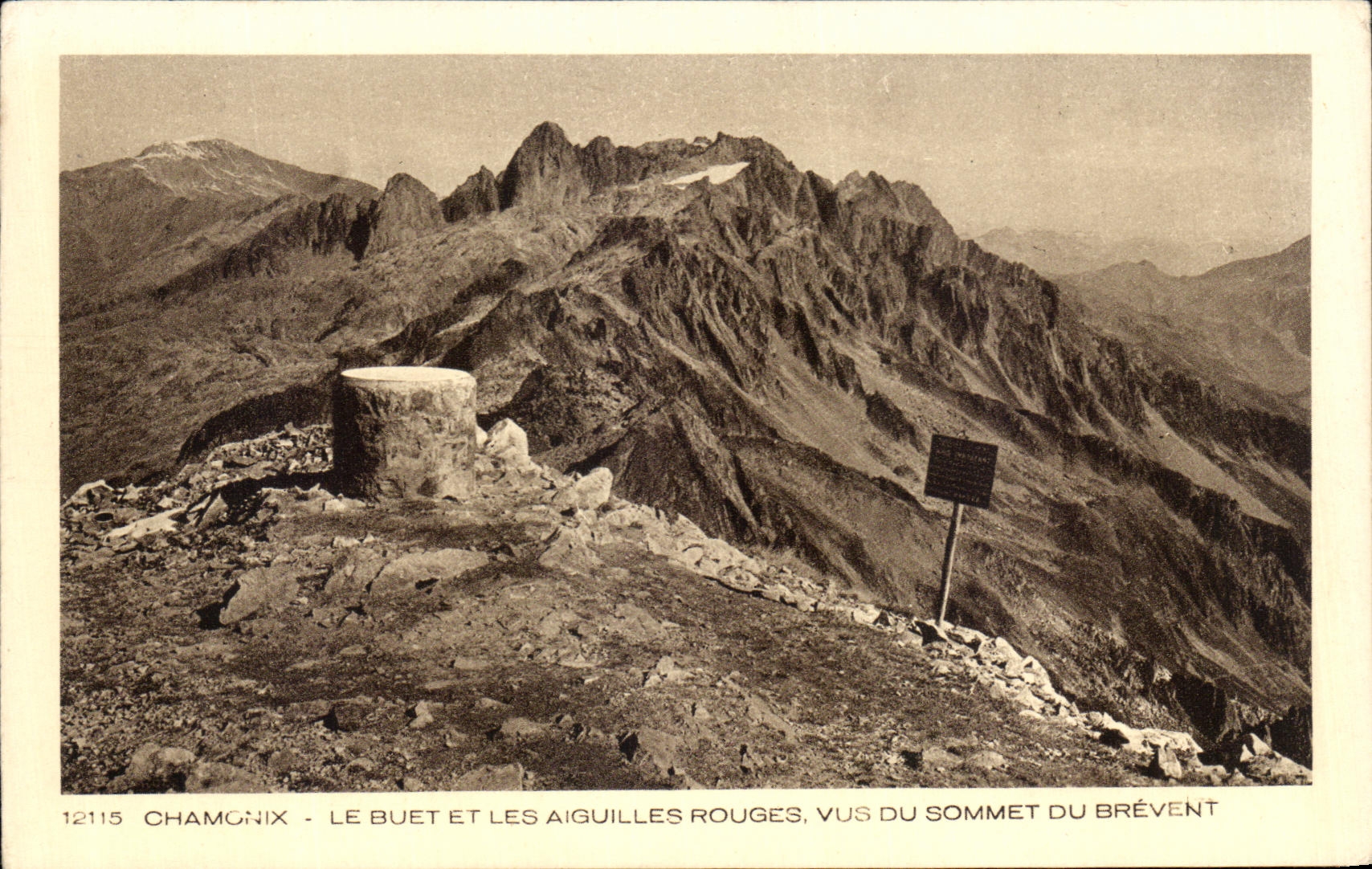 VINTAGE POSTCARD Chamonix Buet And Red Needles Seen Of the Summit