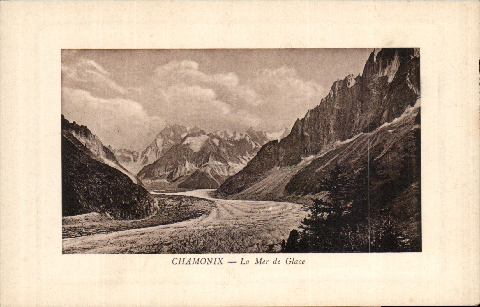 VINTAGE POSTCARD Chamonix Sea of Ice