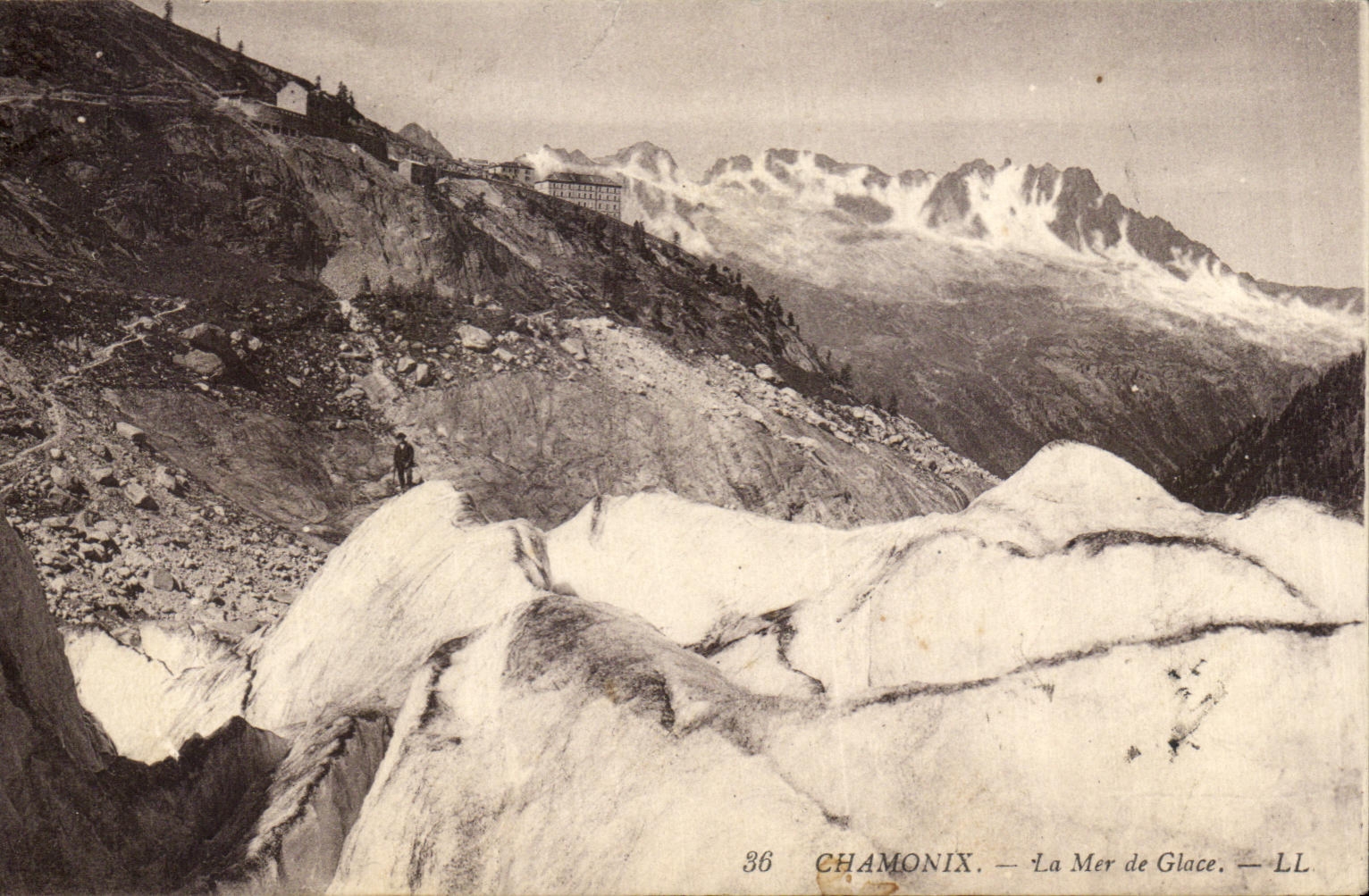 VINTAGE POSTCARD Chamonix Sea of Ice