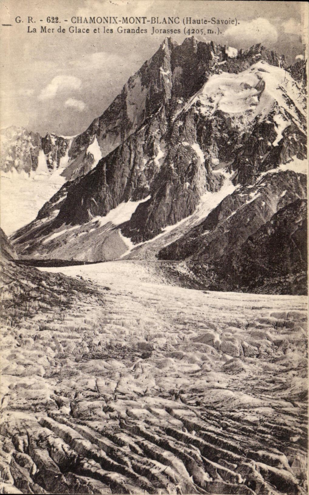 VINTAGE POSTCARD Chamonix Mont Blanc Sea of Ice and Large Jorasses