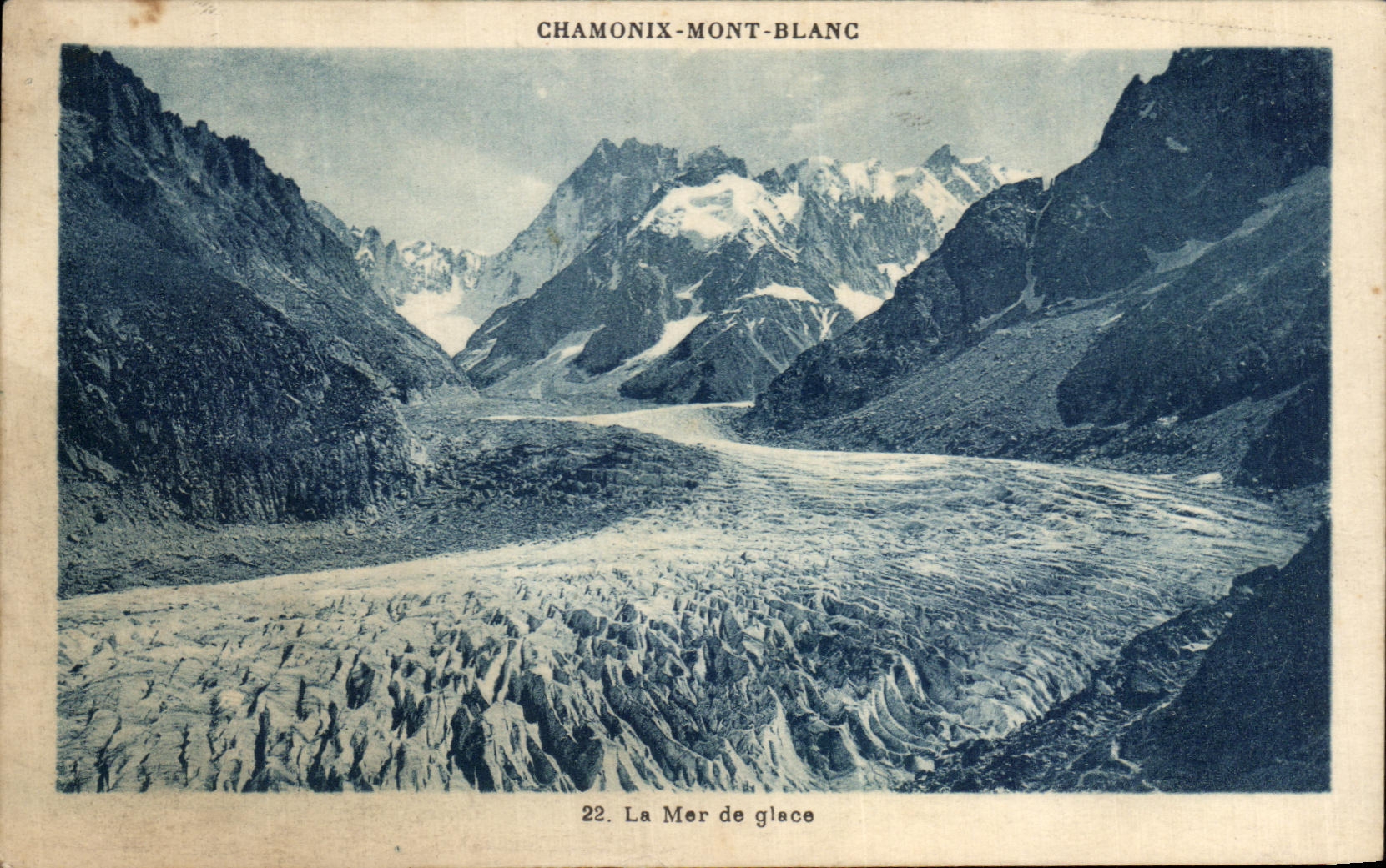 VINTAGE POSTCARD Chamonix Sea of Ice