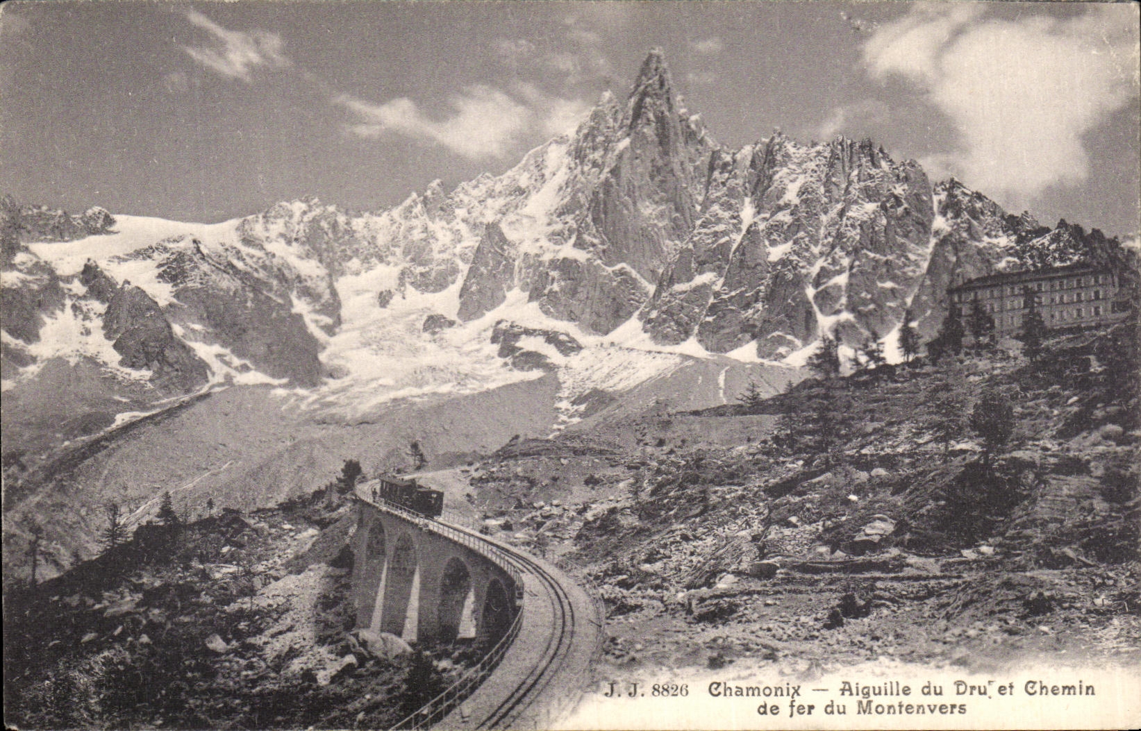 VINTAGE POSTCARD Chamonix Switches and Railroad of Montenvers