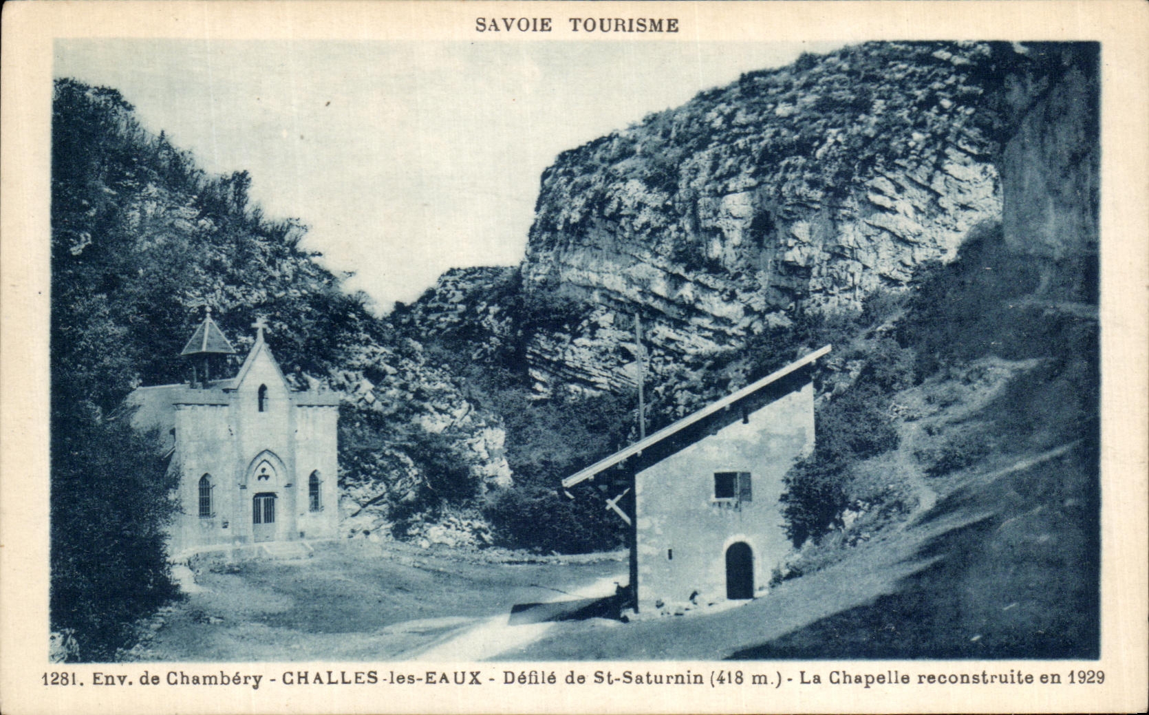 VINTAGE POSTCARD Savoy Tourism Chambery Shawls Water Ravelled of St Saturnin the vault