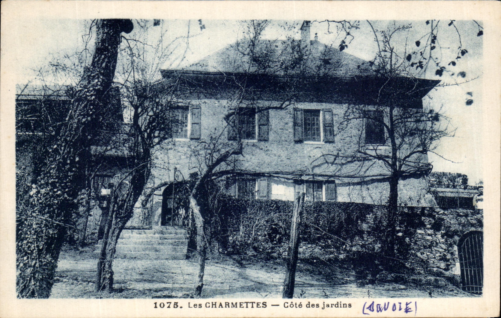 VINTAGE POSTCARD Charmettes Dimensions Gardens