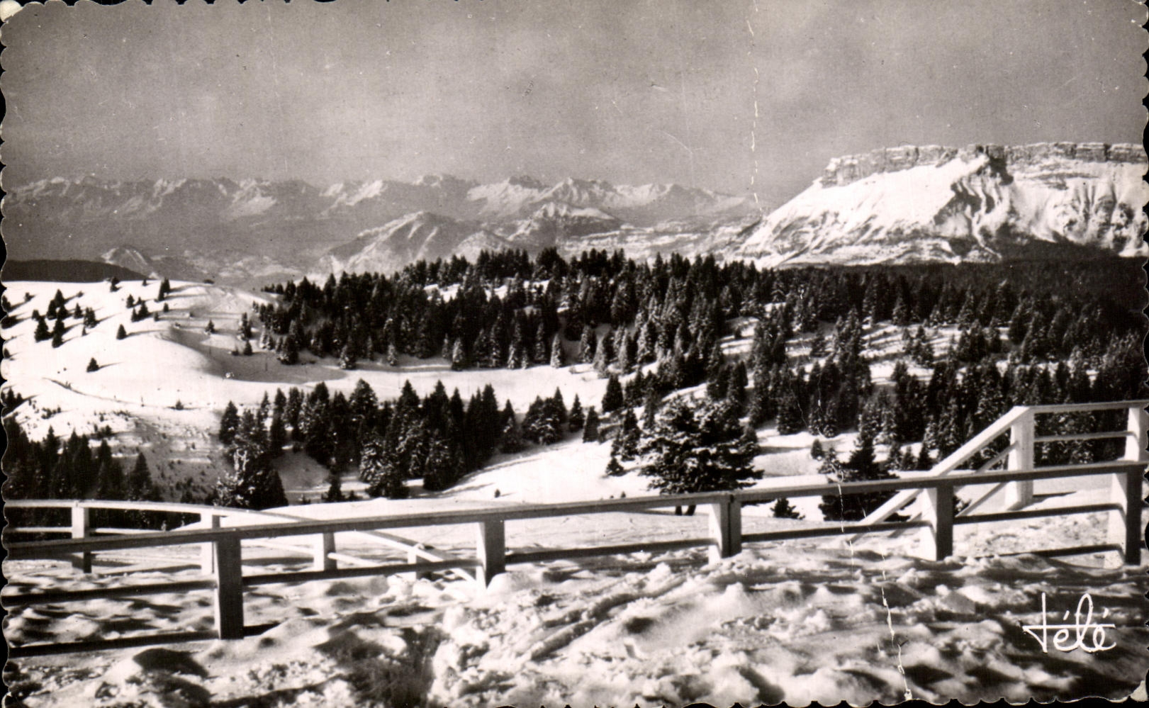 MODERN CARD Reverd Mount on Aix Margerioz and the alpine range