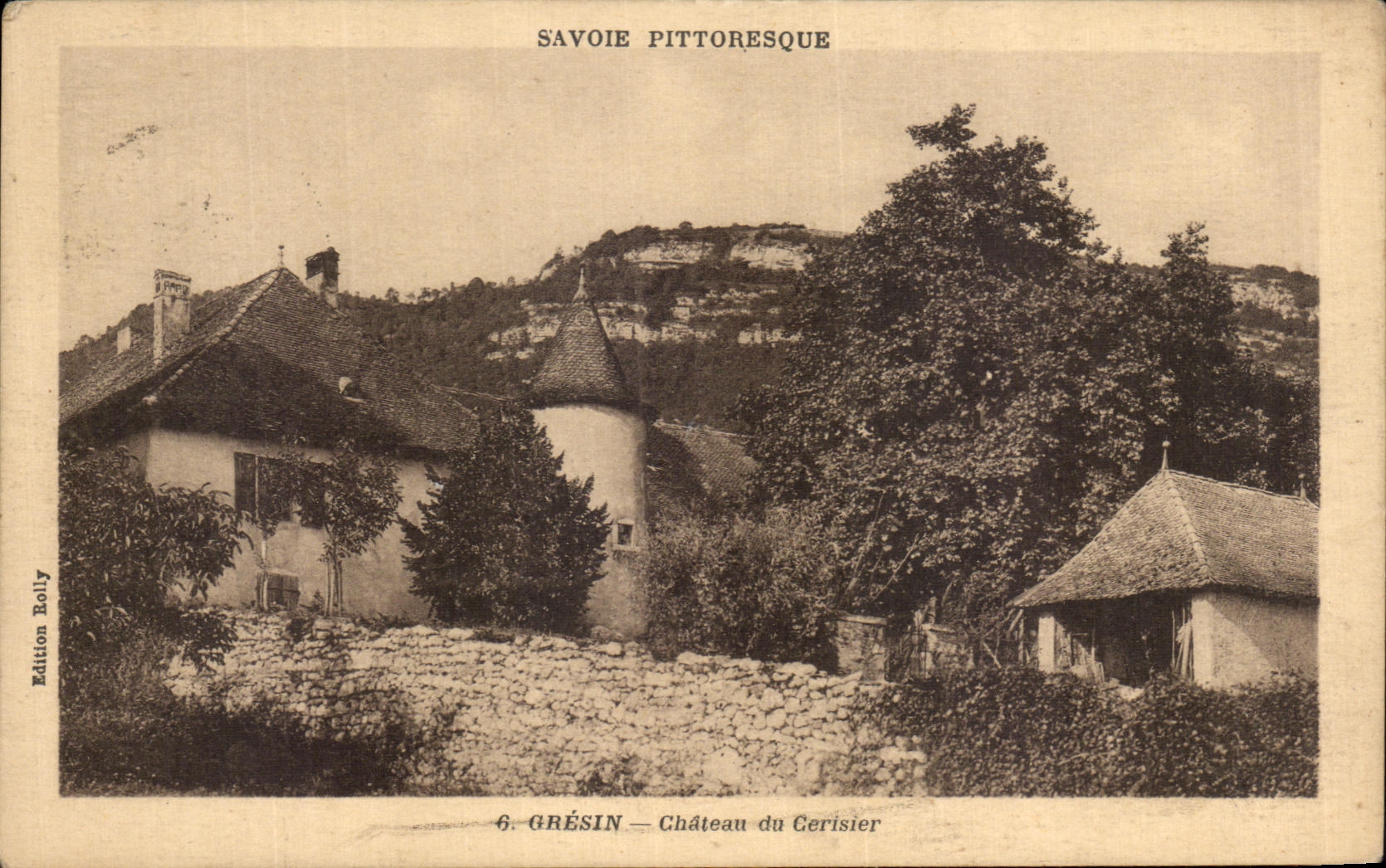VINTAGE POSTCARD Gresin Castle of the Cherry tree