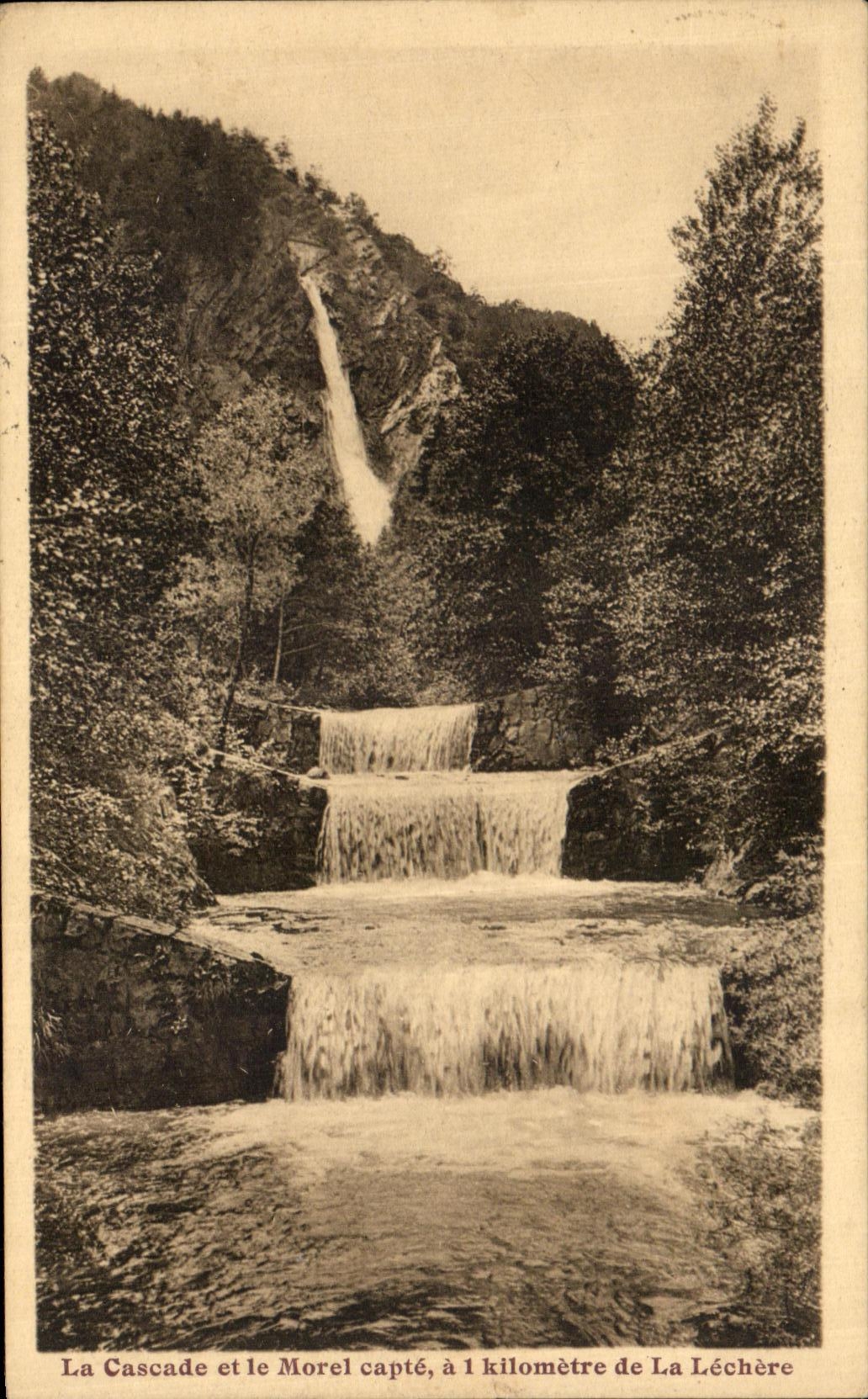 VINTAGE POSTCARD the Cascade and Morel Lechere