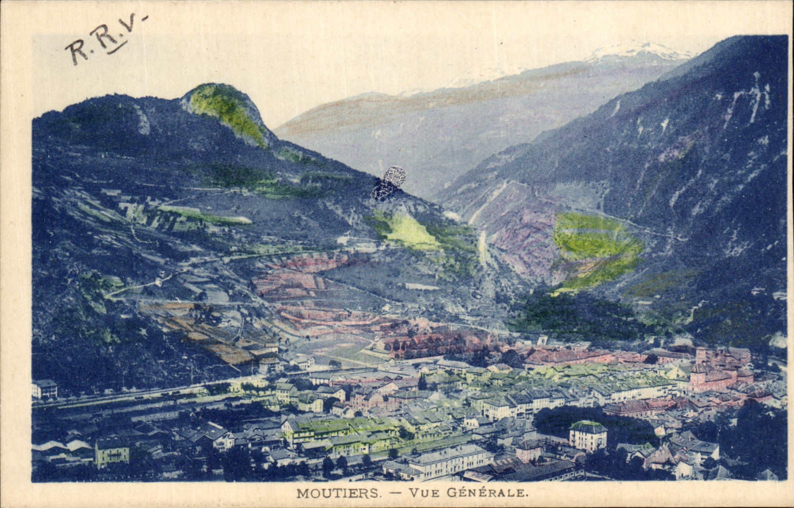 VINTAGE POSTCARD Moutiers View