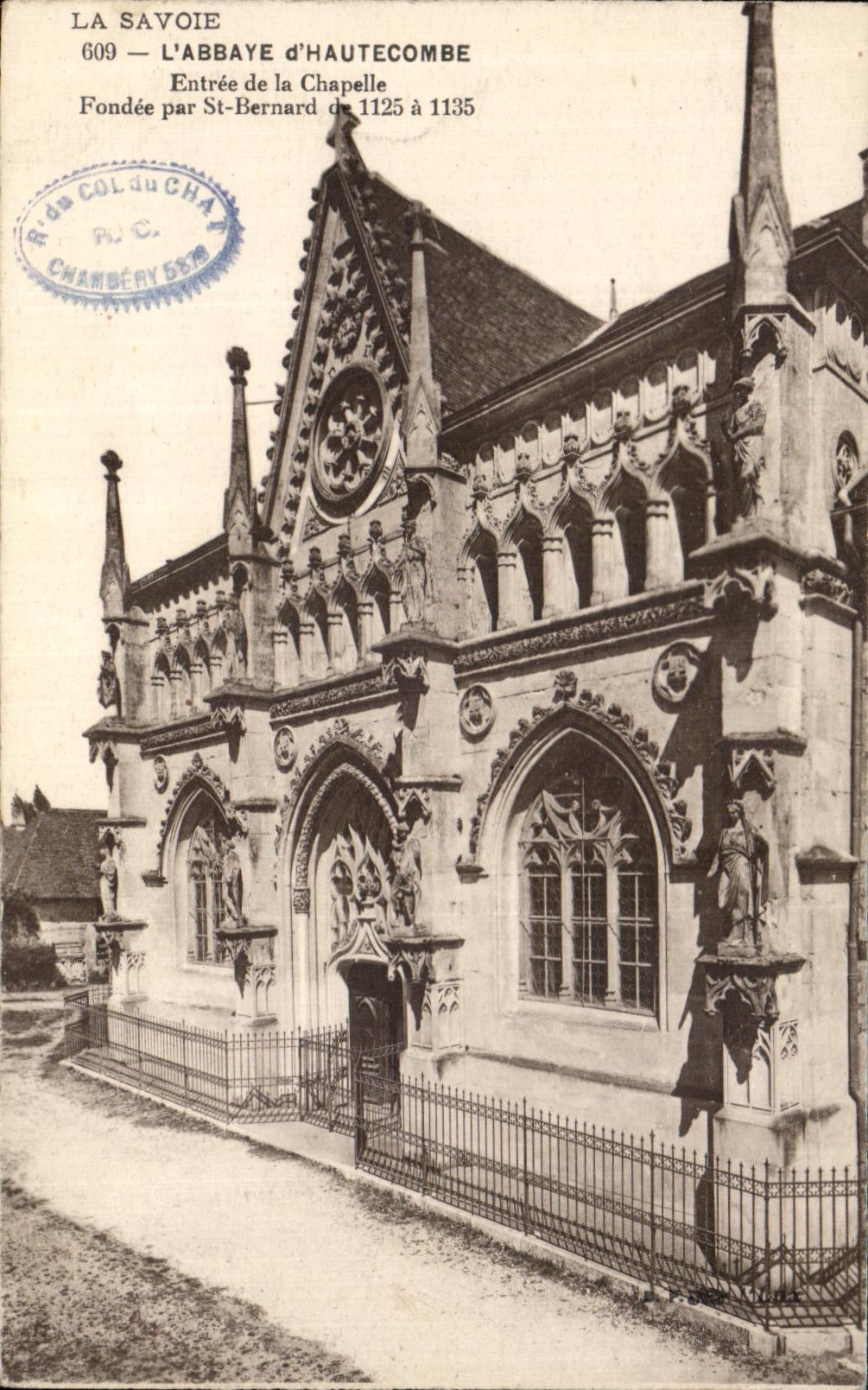 VINTAGE POSTCARD Abbey D Hautecombe Entered of the Vault Founded by St Bernard