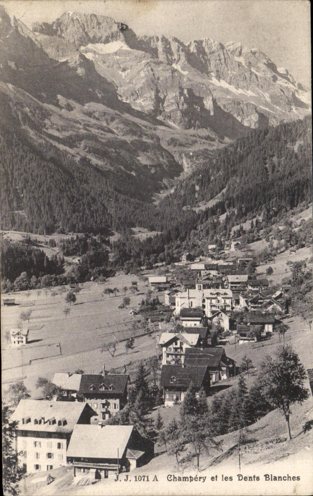 VINTAGE POSTCARD Champery and White Teeth