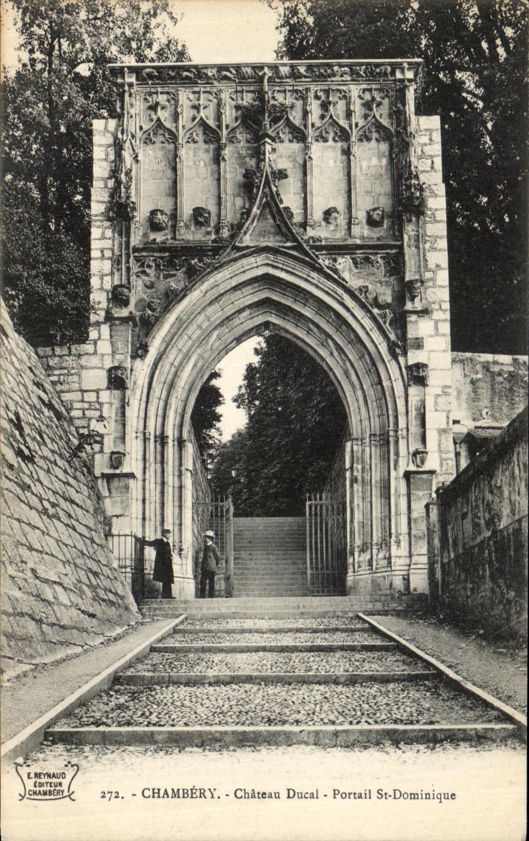 VINTAGE POSTCARD Chambery Ducal Castle Gate St Dominique