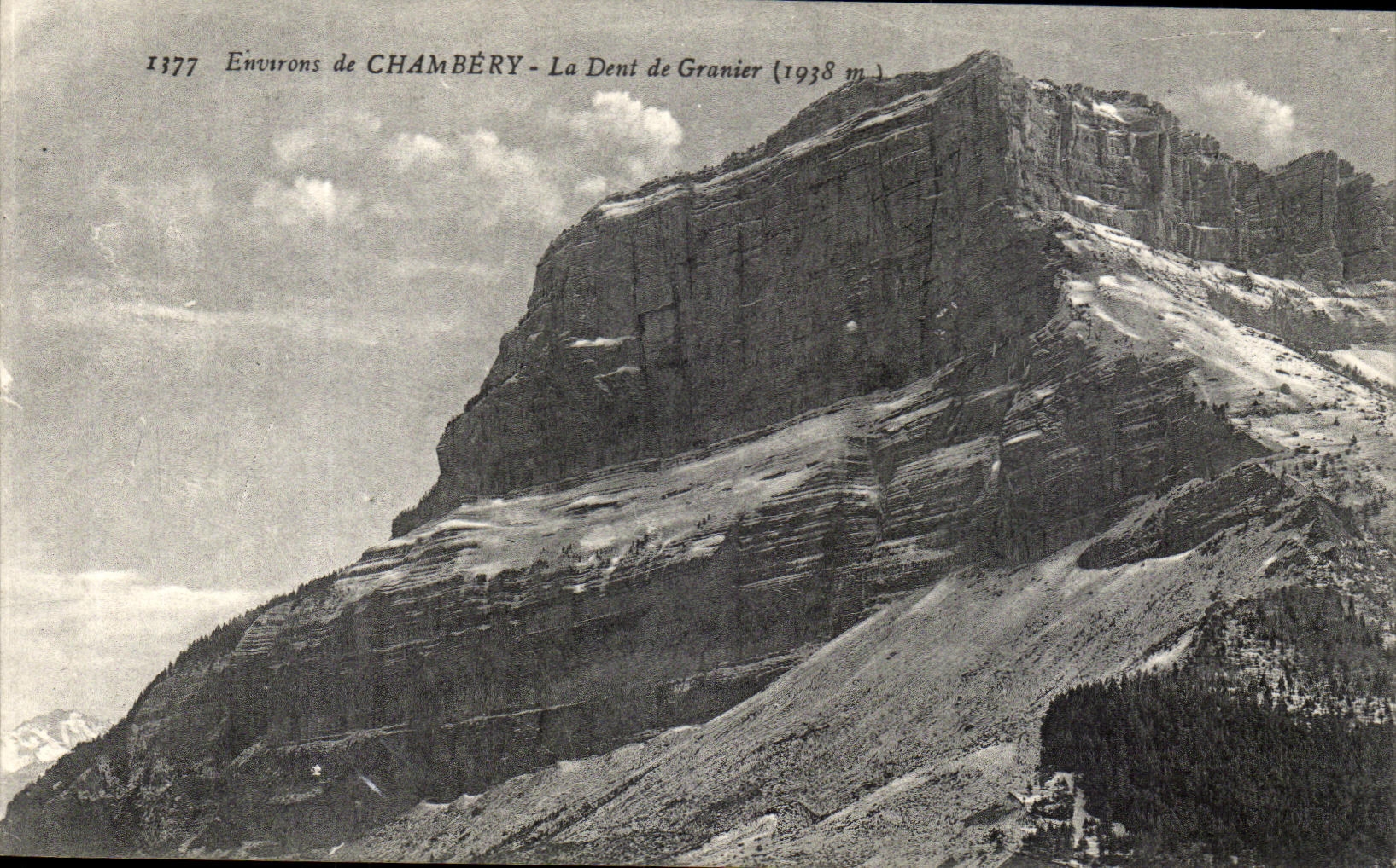 VINTAGE POSTCARD Surroundings of Chambery the Tooth of Granier