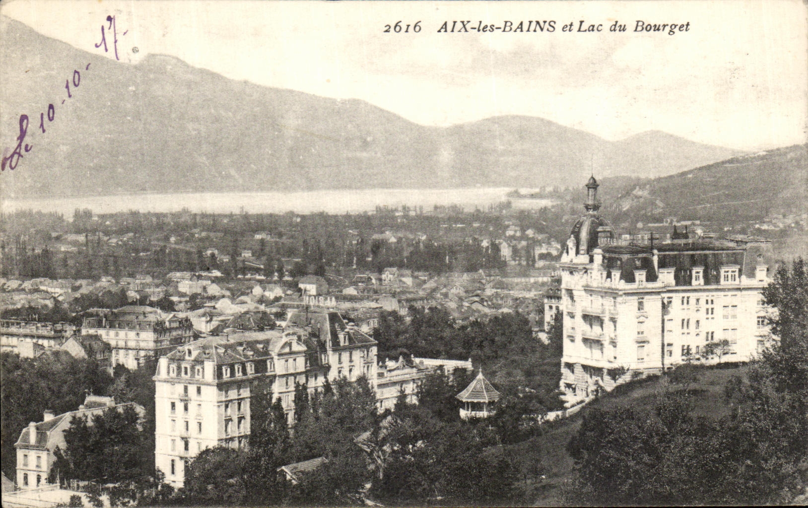 VINTAGE POSTCARD Aix les Bains Lake of Le Bourget