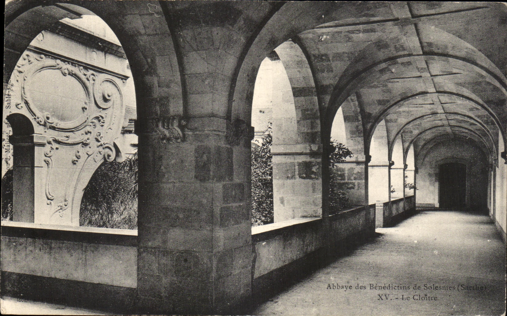 VINTAGE POSTCARD Abbey of the Benedictines of Solesmes