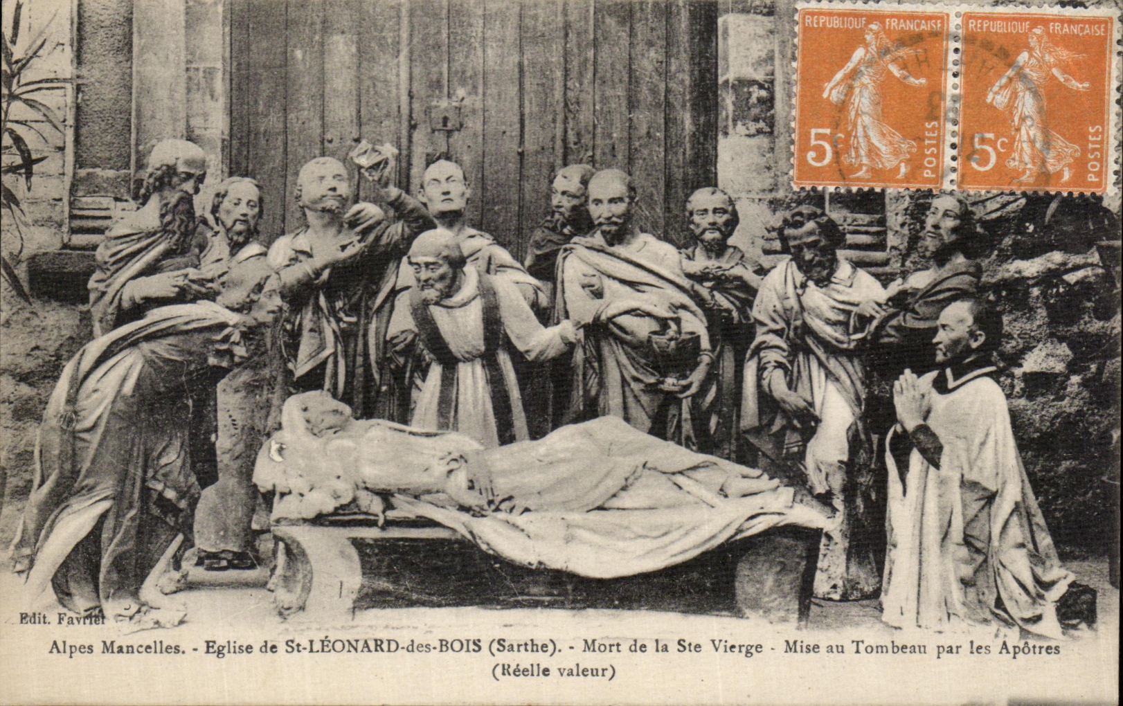 VINTAGE POSTCARD St Leonard of the Deadwood of the Virgin co  Put at the tomb by the Apostles