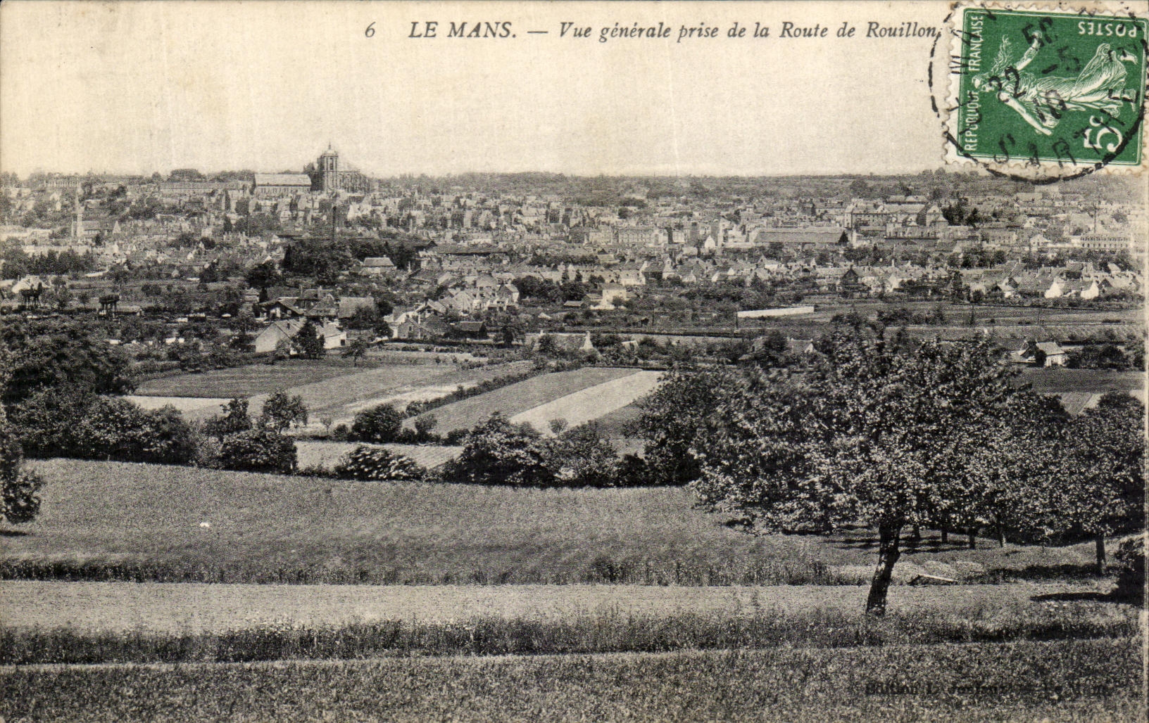 VINTAGE POSTCARD Mans View taken of the Road of Rouillon