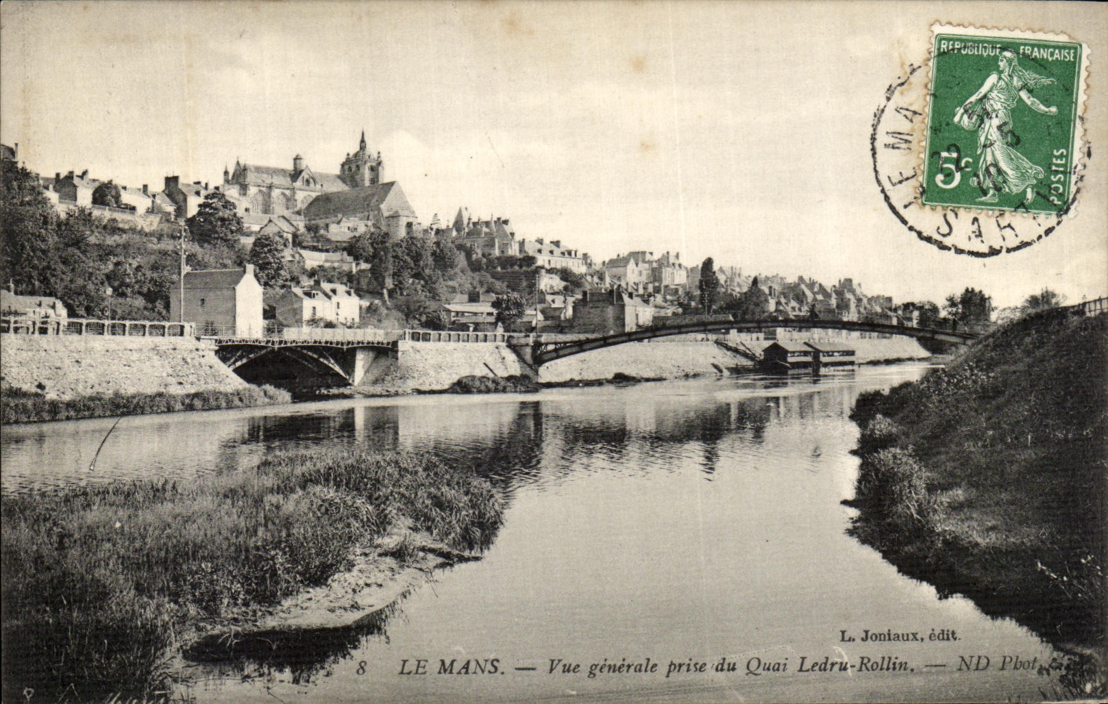 VINTAGE POSTCARD Mans View taken of the Quay Ledru Rollin