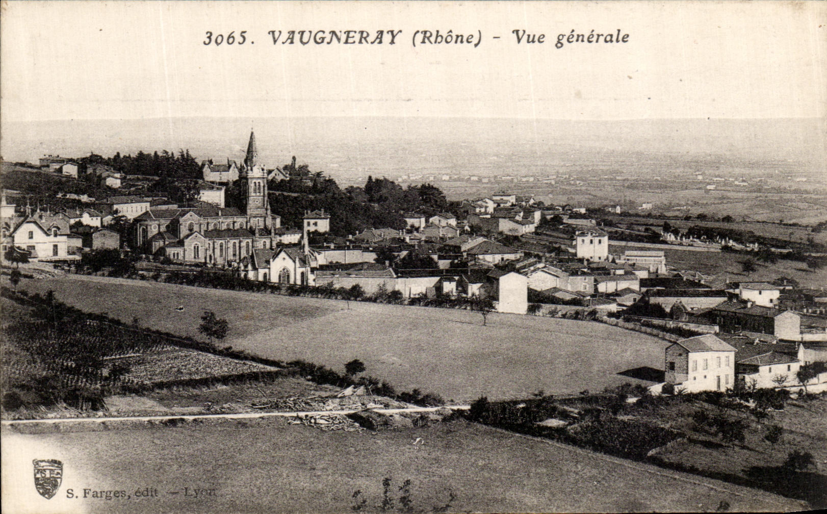 VINTAGE POSTCARD Vaugneray View