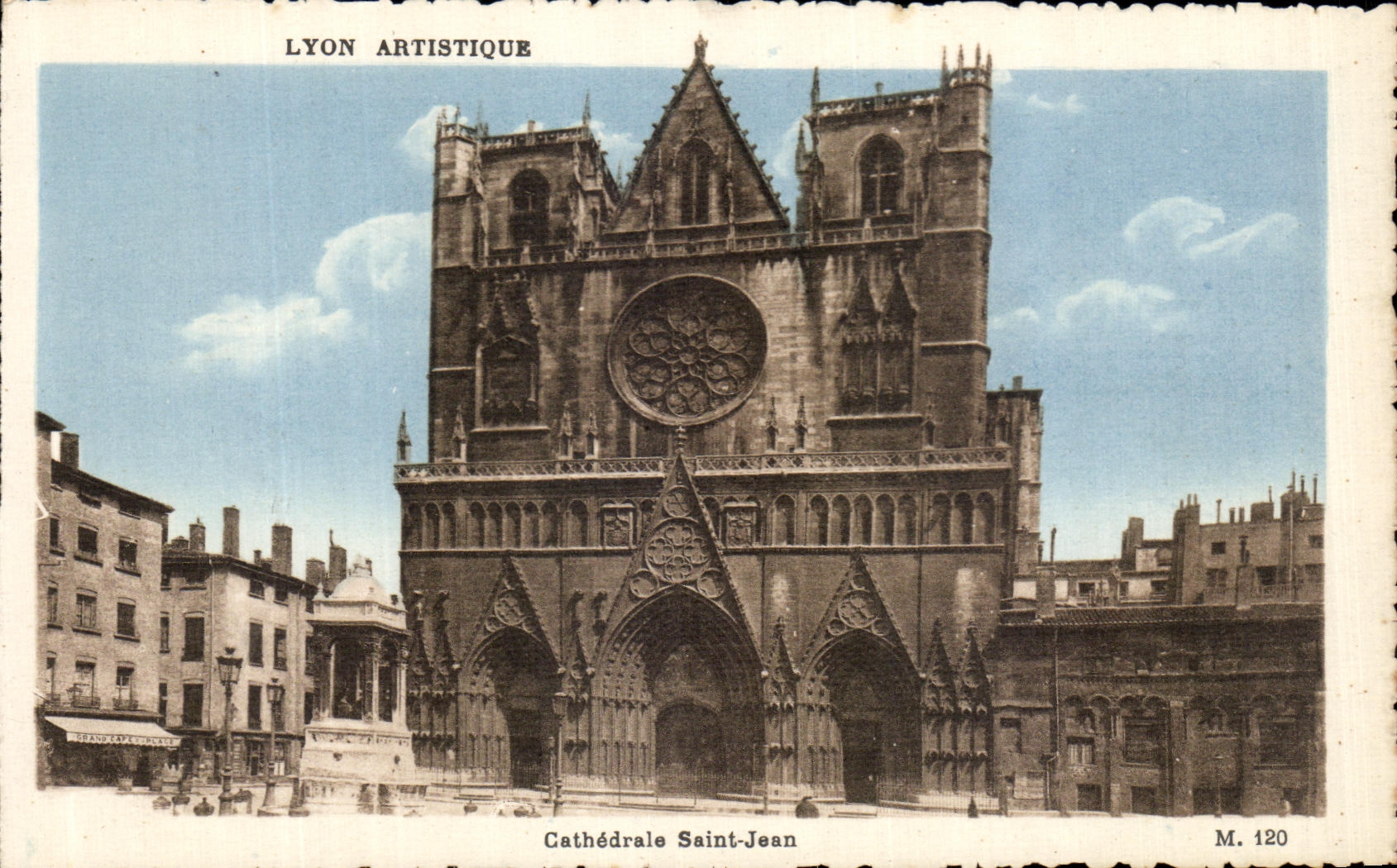 VINTAGE POSTCARD Lyon Artistque Cathedral Holy Jean