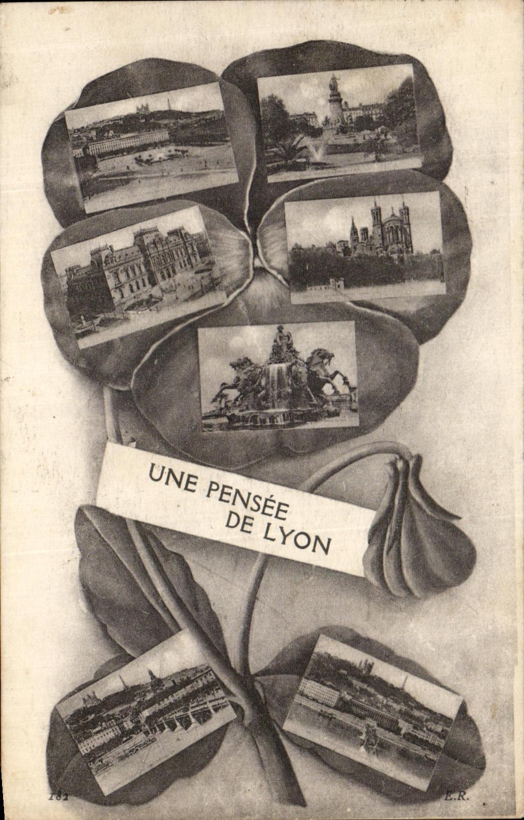 VINTAGE POSTCARD Lyon a Thought