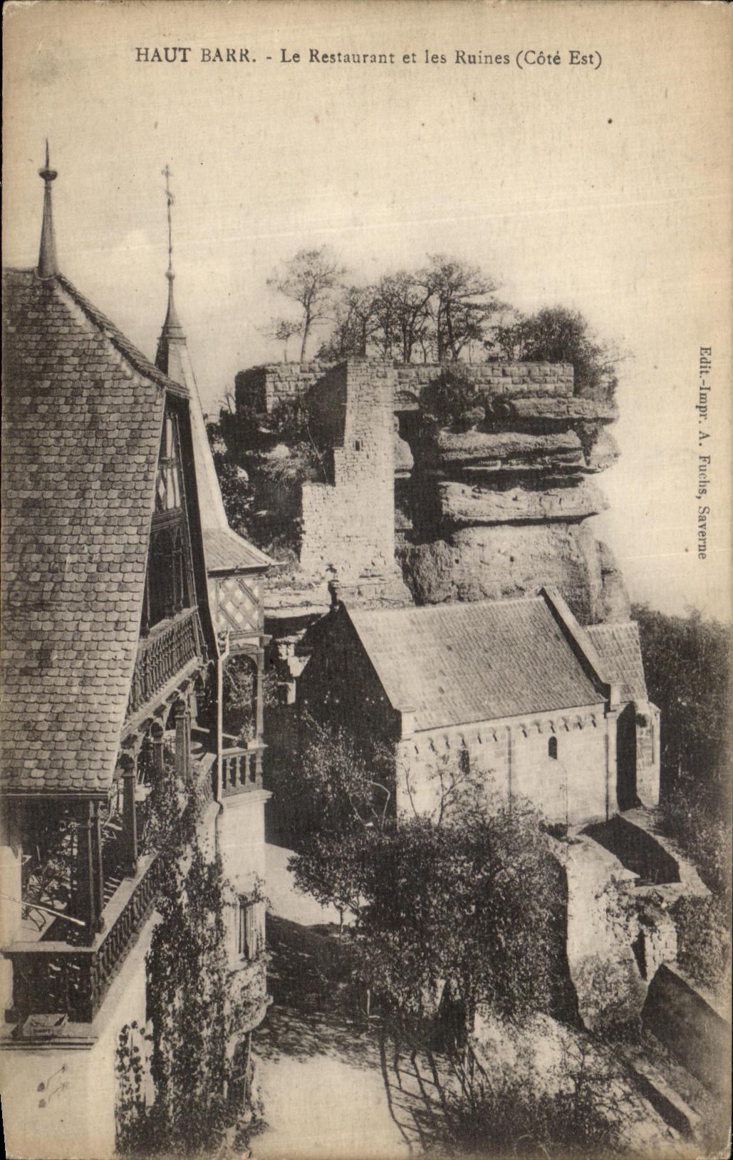 VINTAGE POSTCARD High Barr the Restaurant And Ruins