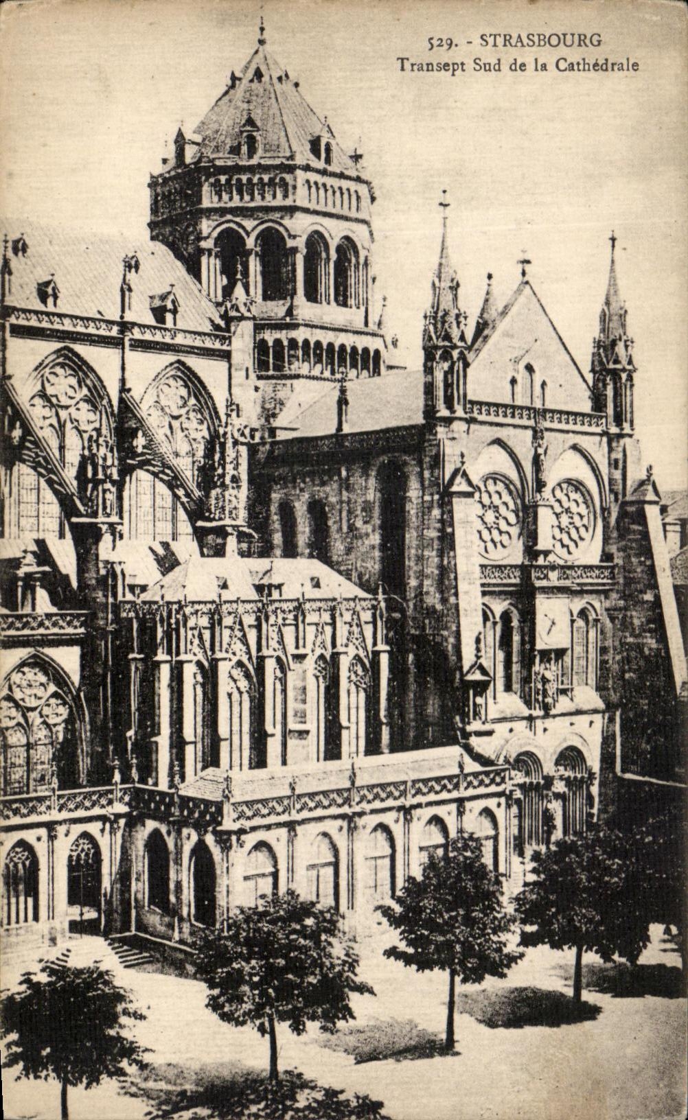 VINTAGE POSTCARD Strasbourg southern Transept of the Cathedral