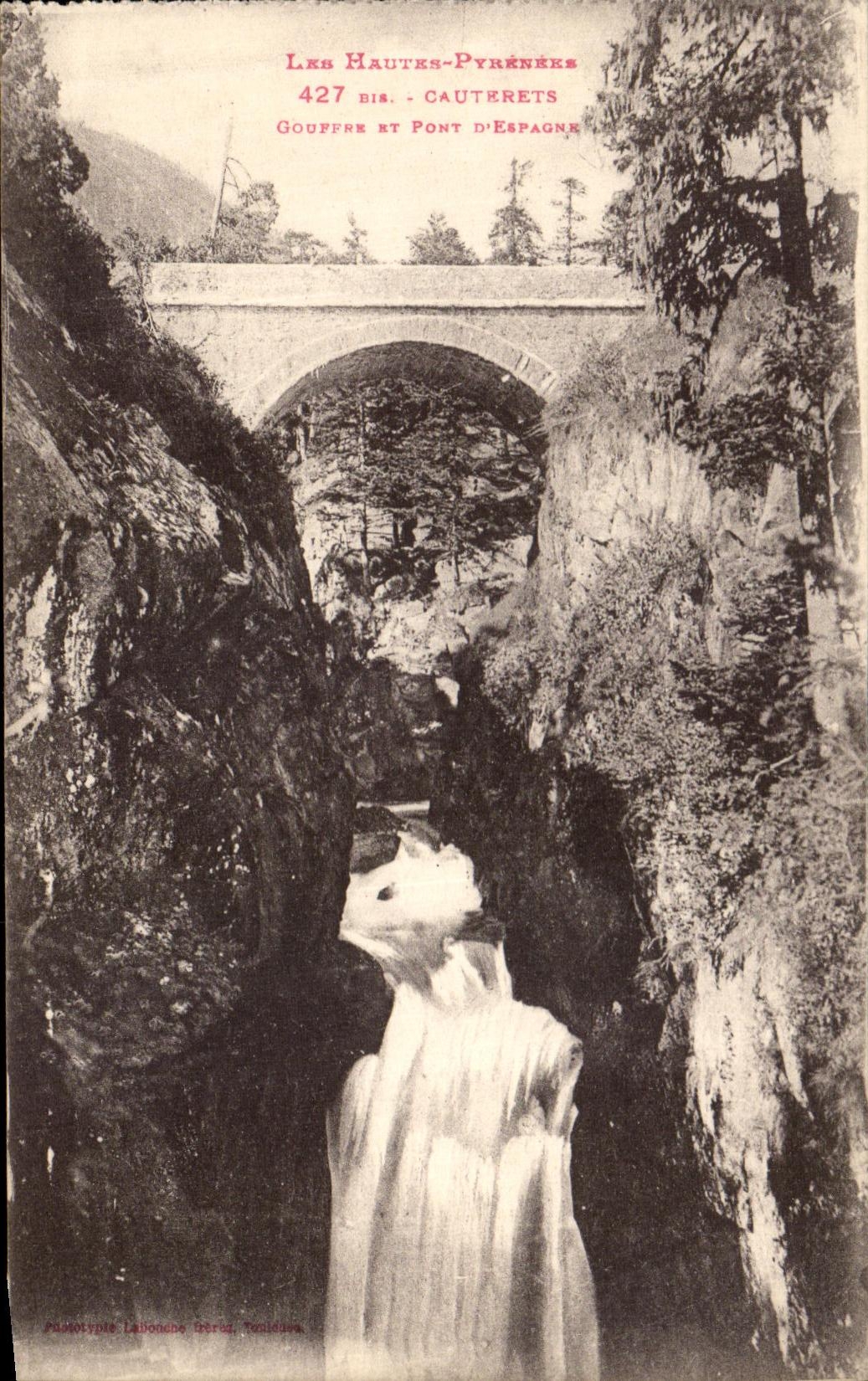 VINTAGE POSTCARD Cauterets Pit And Pont D Spain