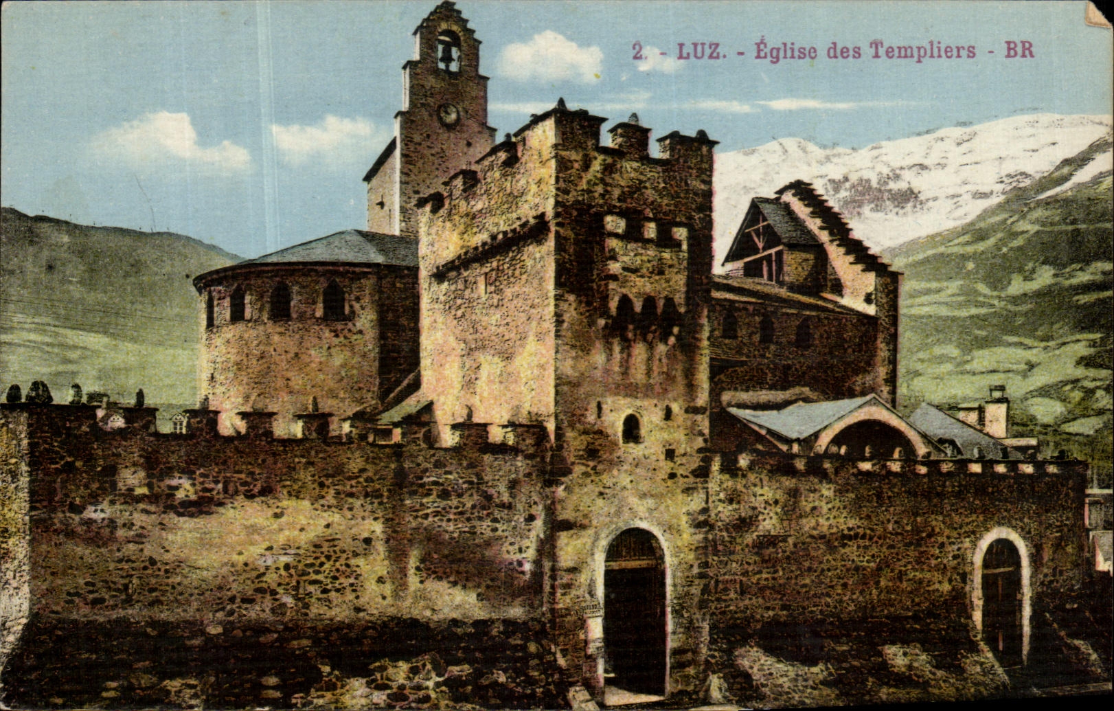 VINTAGE POSTCARD Luz Church of Templiers