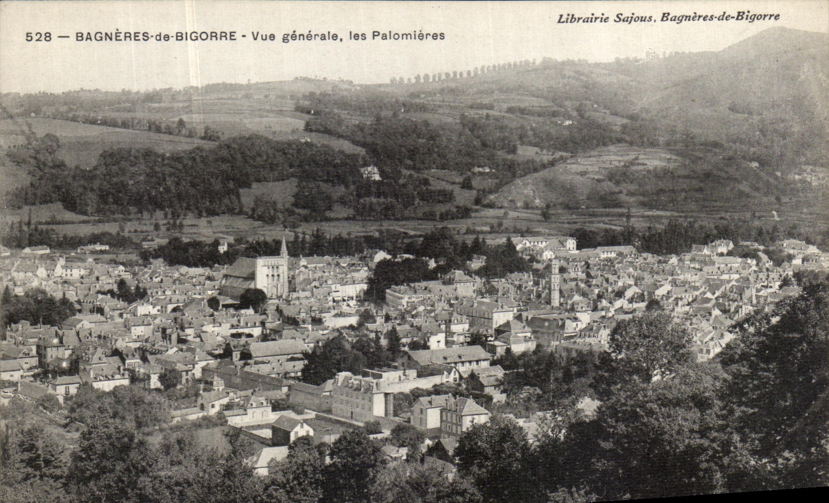 VINTAGE POSTCARD Bagneres de Bigorre View Palomieres