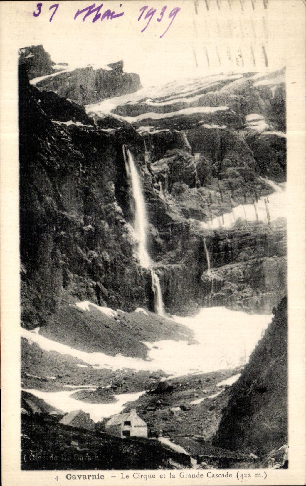 VINTAGE POSTCARD Gavarnie the Circus and the Large Cascade
