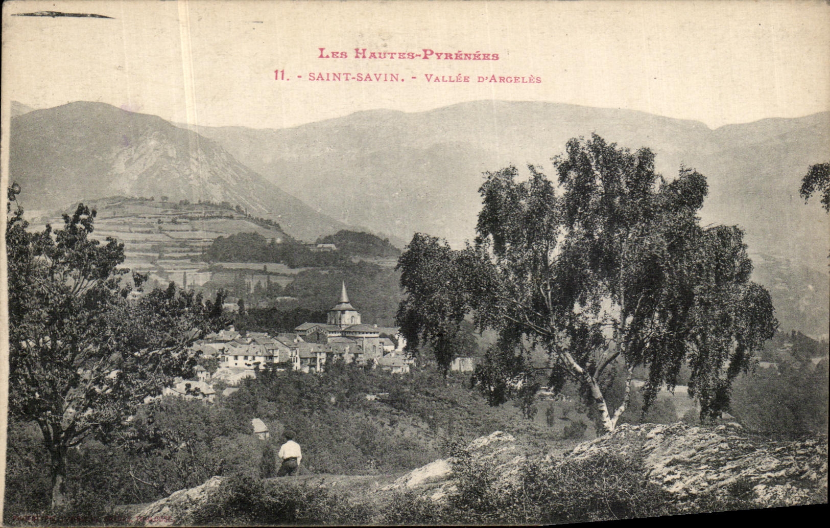 VINTAGE POSTCARD Holy Savin Valley D Argeles