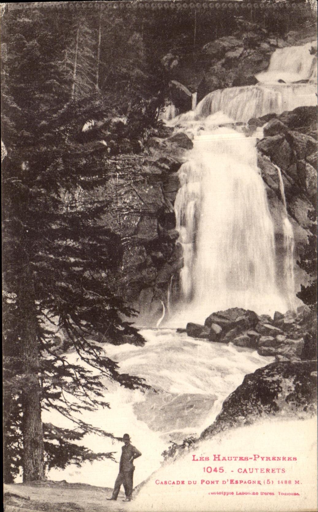 VINTAGE POSTCARD Cauterets Cascades Of the Bridge D Spain