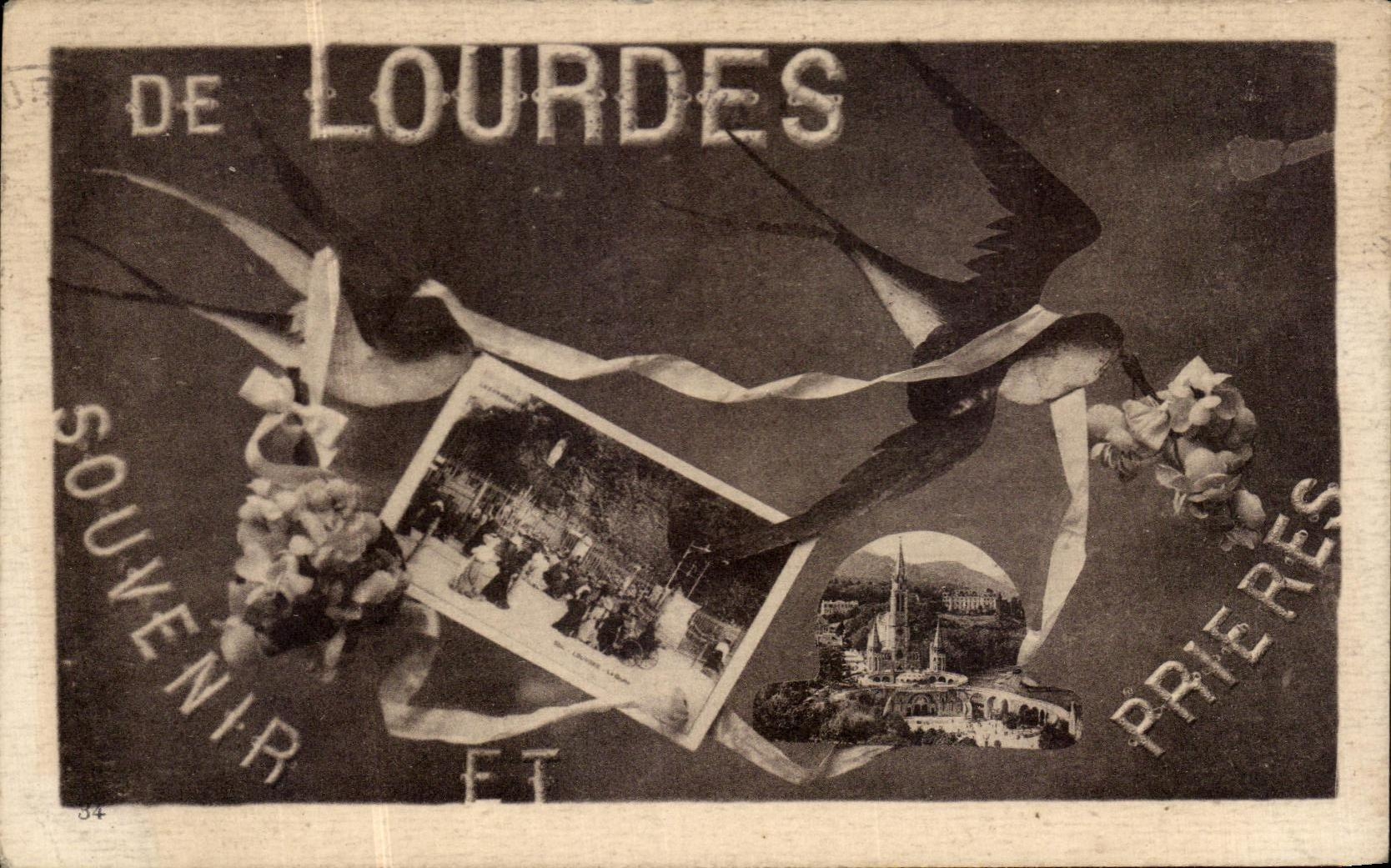 VINTAGE POSTCARD Heavy Of Remembering Swallow Bird