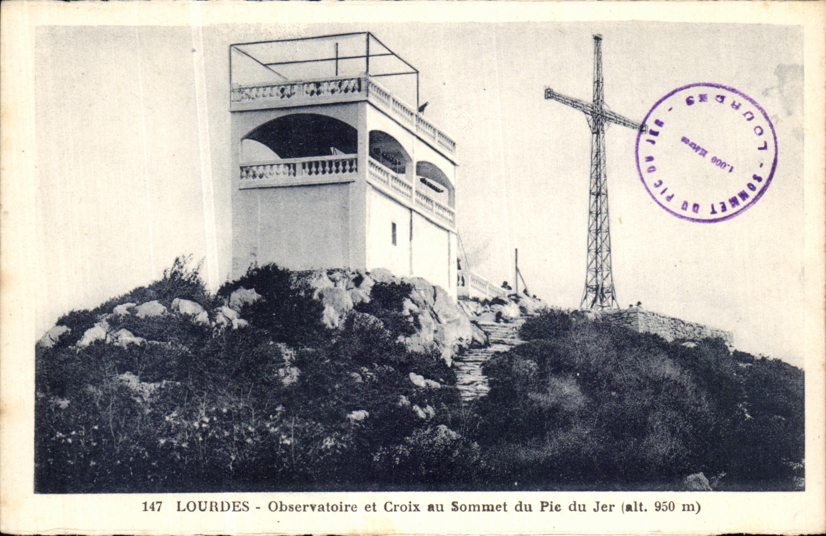 VINTAGE POSTCARD Heavy L Observatory of the Peak of Jer