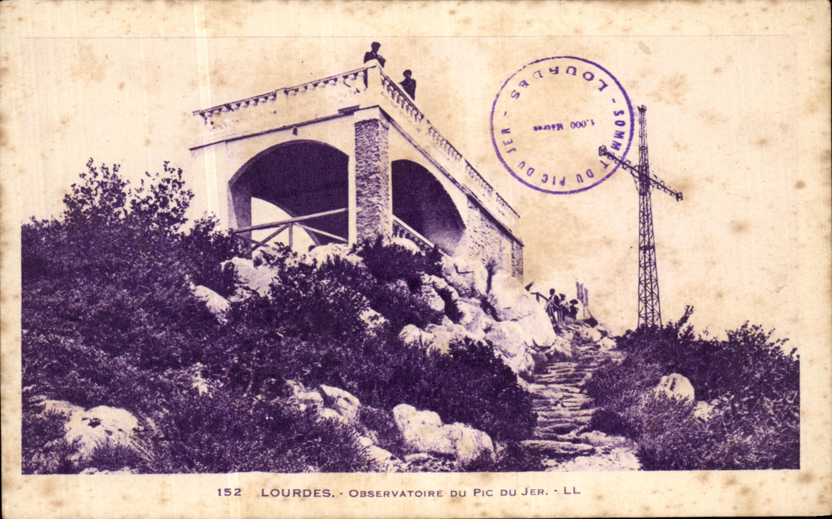 VINTAGE POSTCARD Heavy Observatory Of the Peak Of Jer