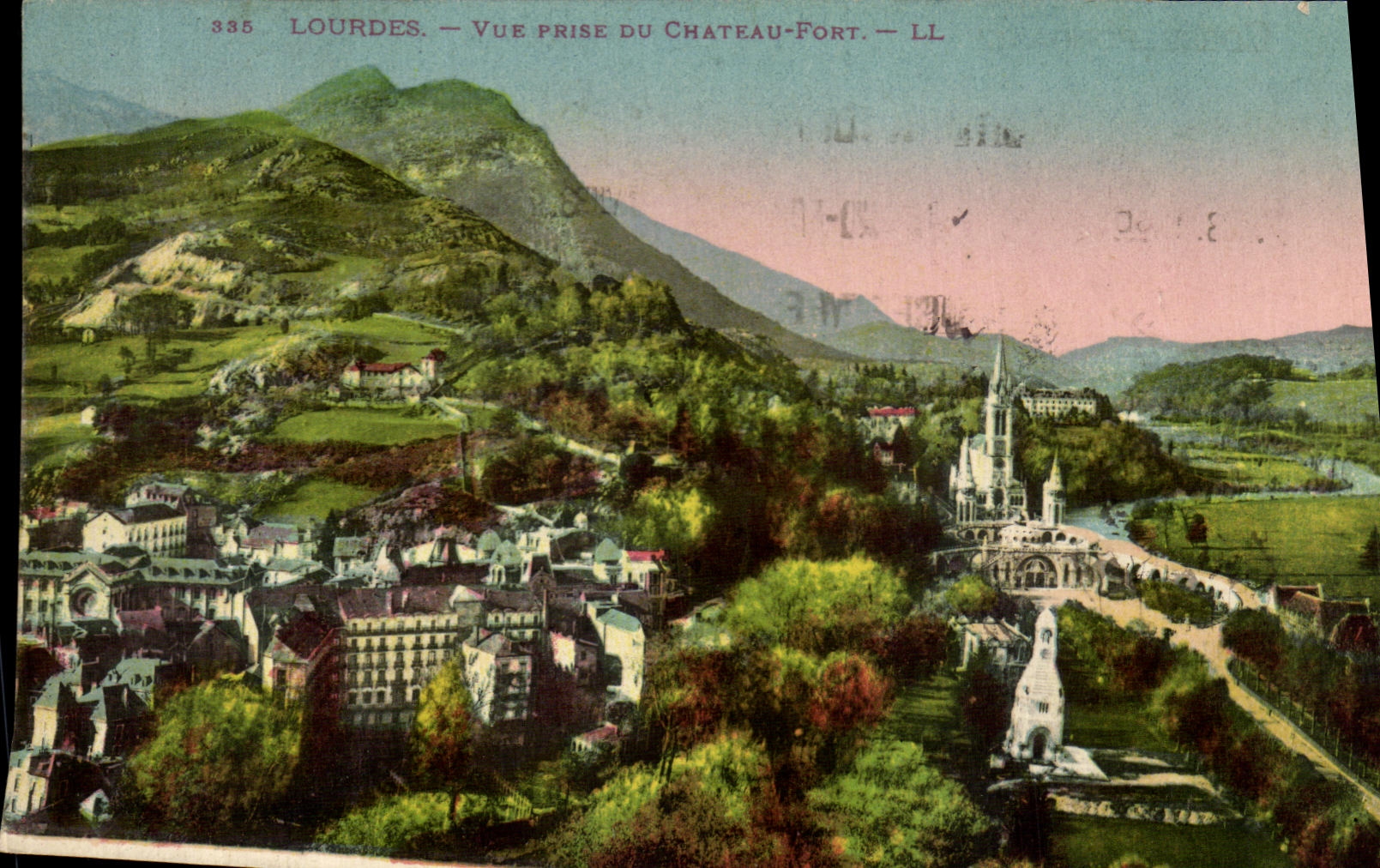 VINTAGE POSTCARD Heavy Seen from Of the Strong Castle