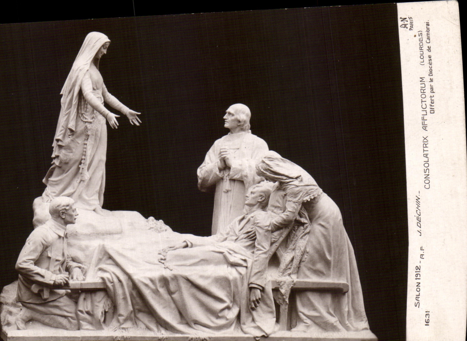 VINTAGE POSTCARD Heavy Living room 1912 Dechin Consolatrix Afflictorium