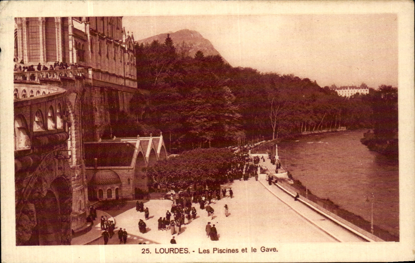 VINTAGE POSTCARD Heavy Swimming pools and Gave