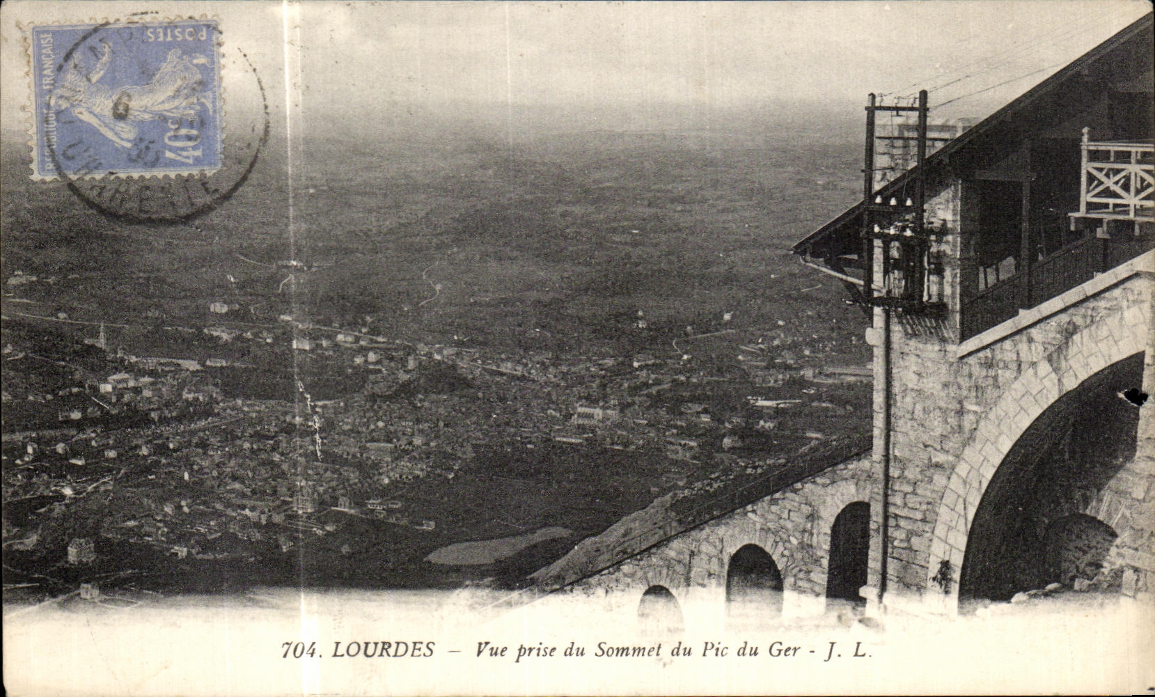 VINTAGE POSTCARD Heavy Seen from Of the Summit Of the Peak Of Ger