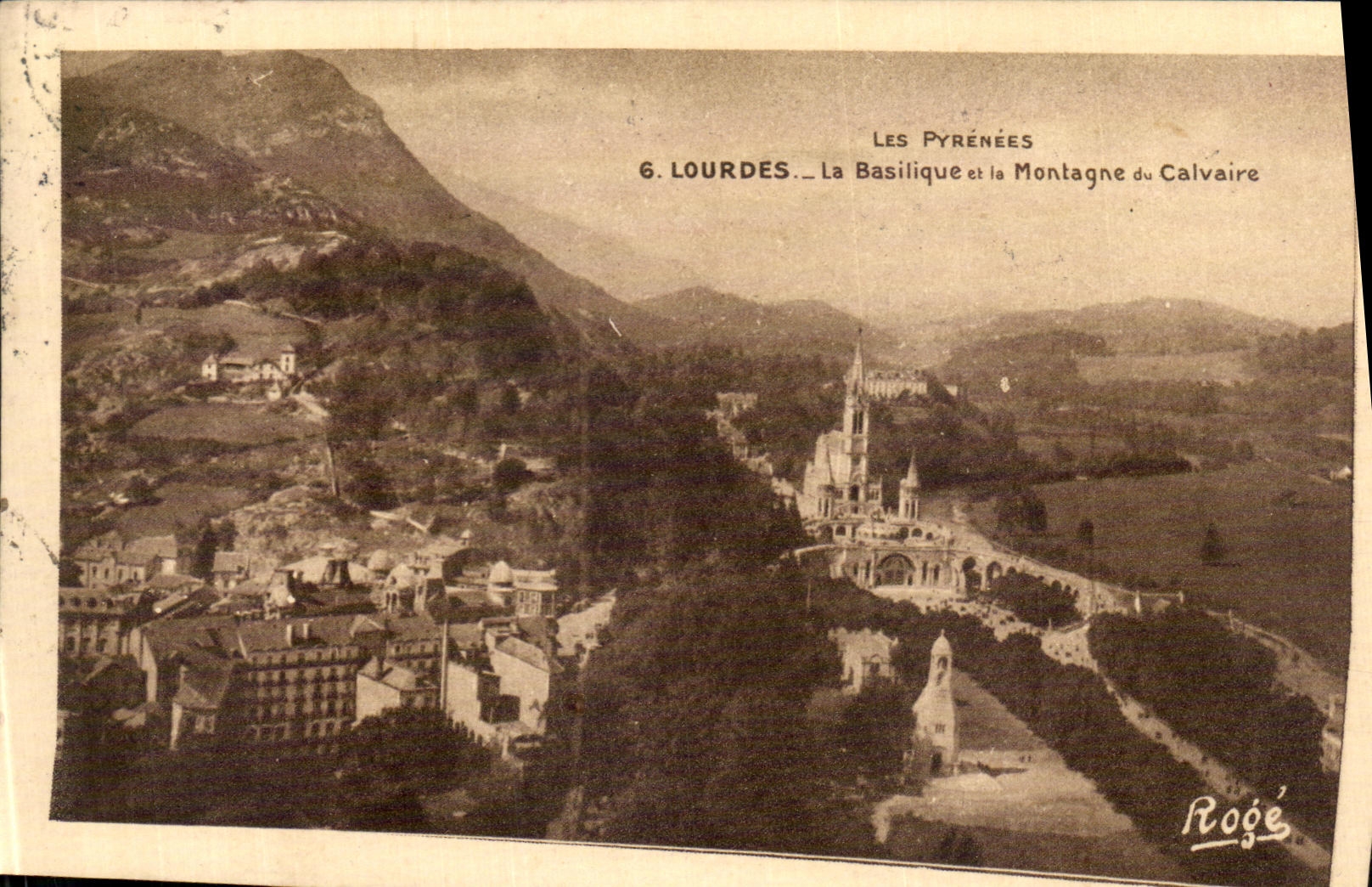 VINTAGE POSTCARD Heavy the Basilica and the Mountain of the Martyrdom