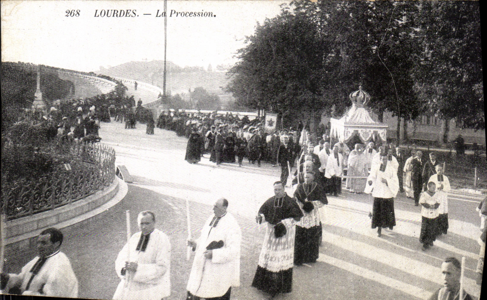 VINTAGE POSTCARD Heavy the Procession