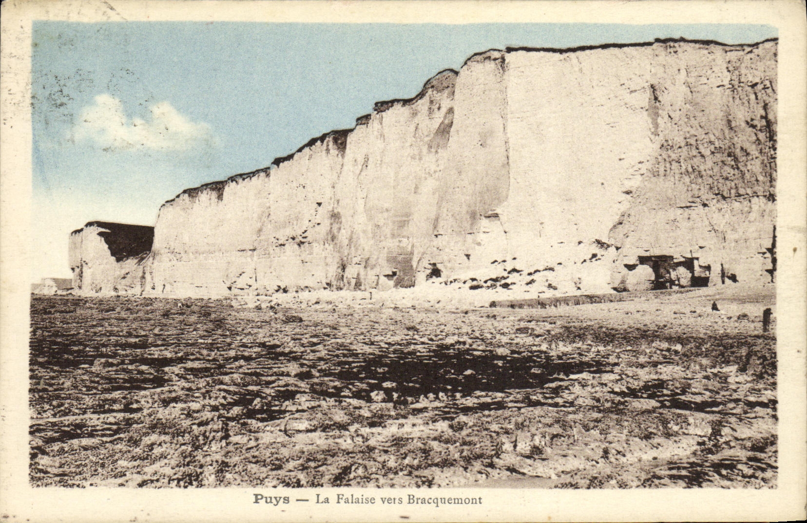 VINTAGE POSTCARD Puys the Cliff Towards Bracquemont