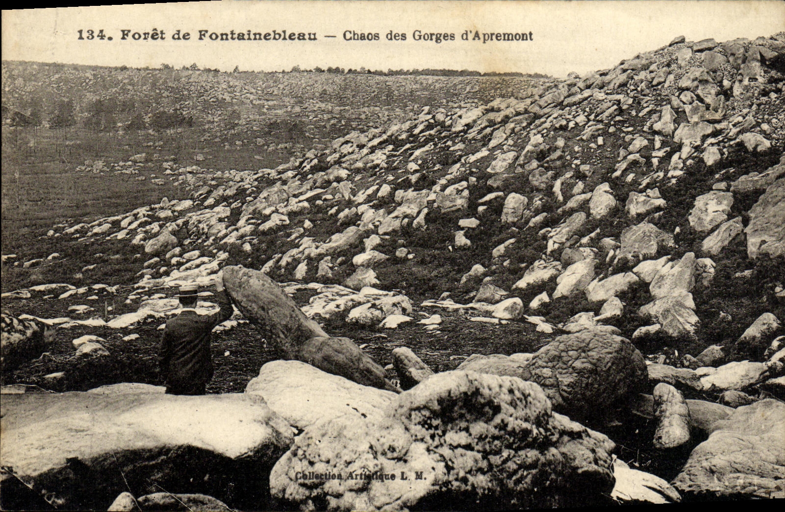 VINTAGE POSTCARD Drill of Fontainebleau Chaos of the throats D Apremont