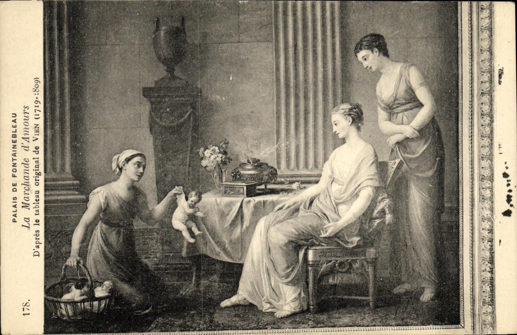 VINTAGE POSTCARD Fontainebleau the Palate commercial D Vien loves