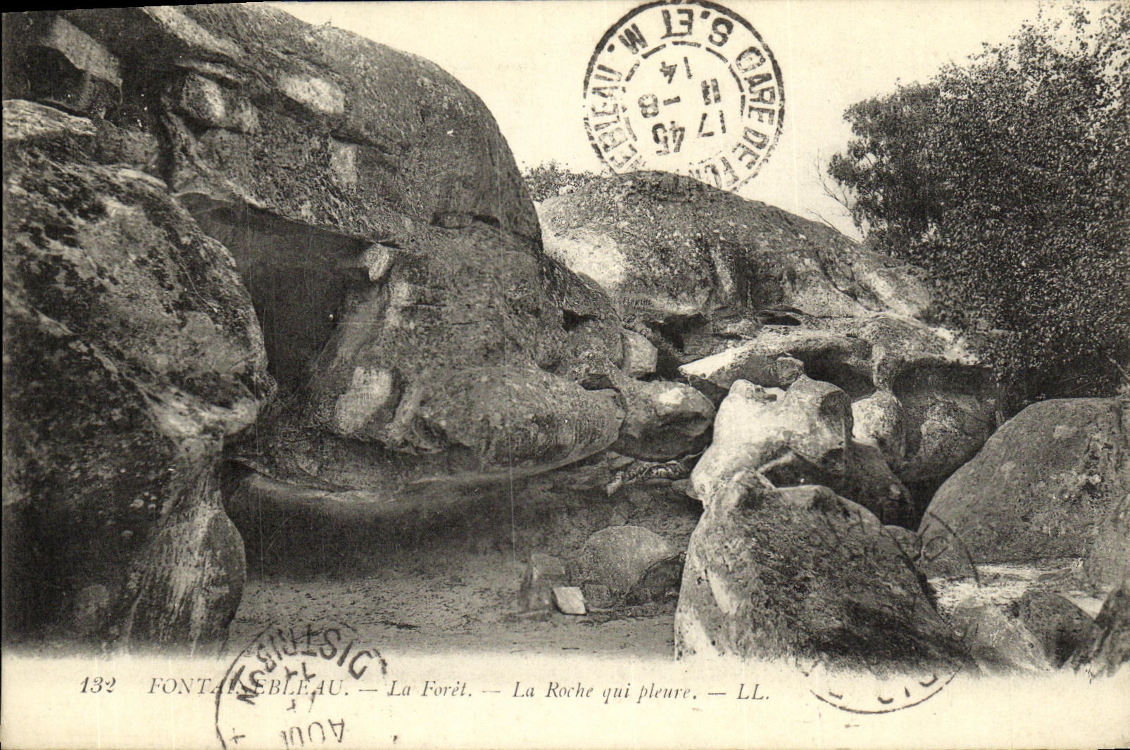 VINTAGE POSTCARD Drill De Fontainebleau the Drill the Rock which Cries