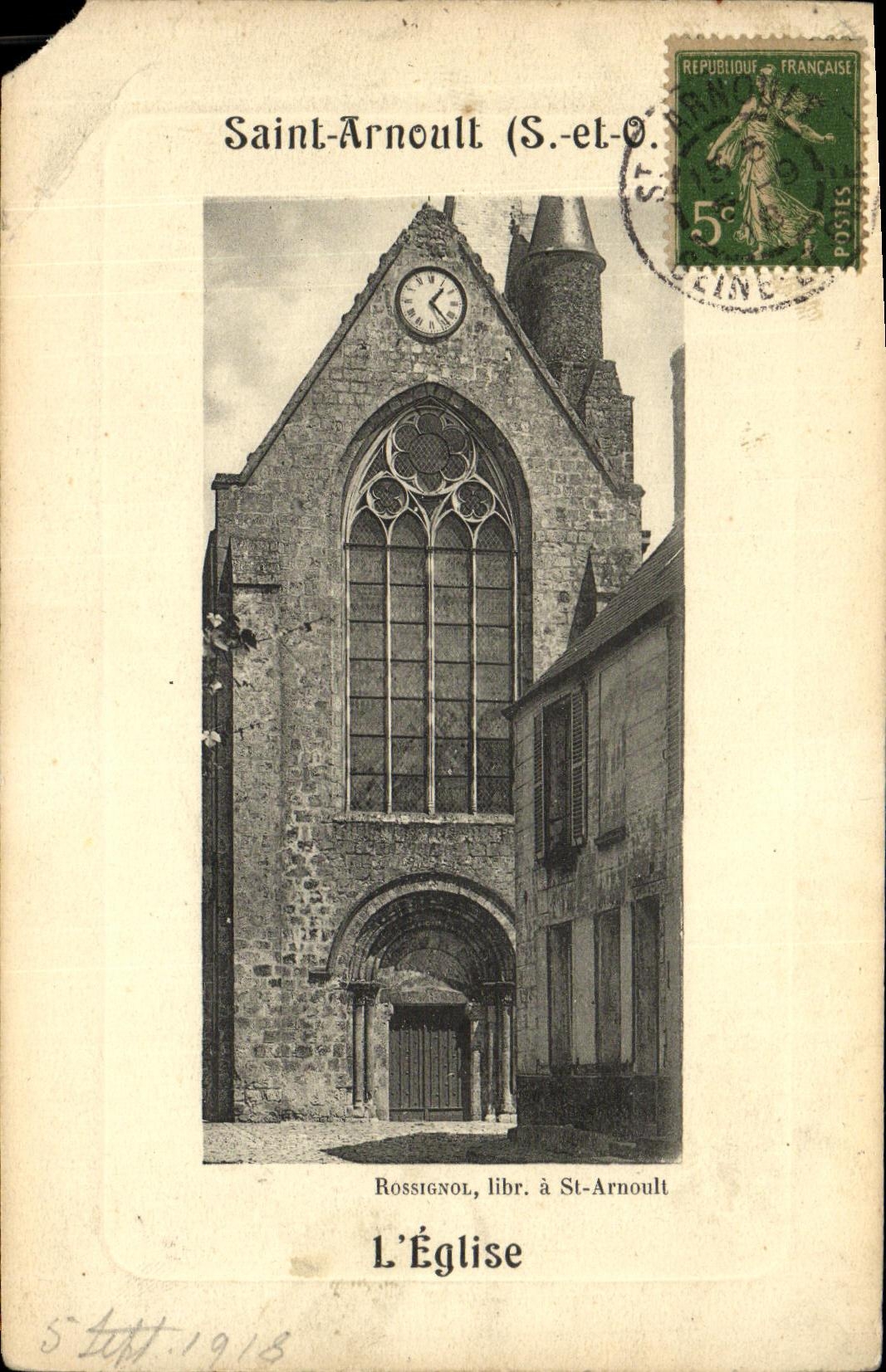 VINTAGE POSTCARD Holy Arnoult L church