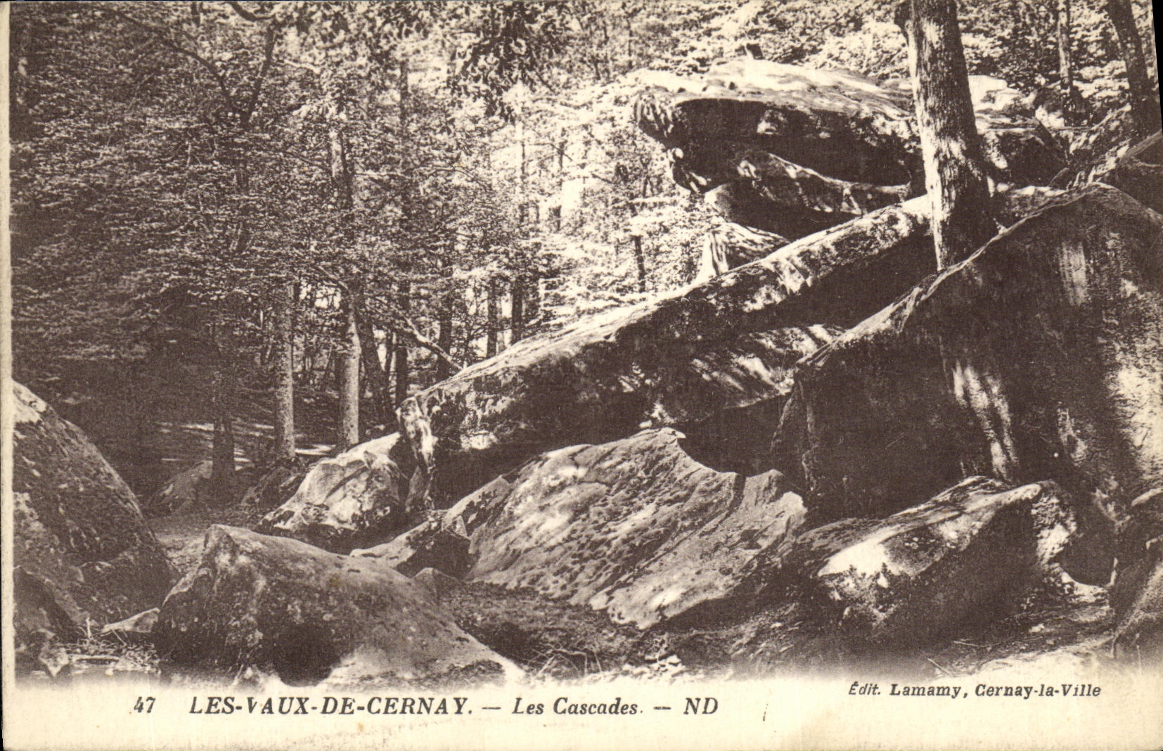 VINTAGE POSTCARD the Cascades of Be worth of Cernay