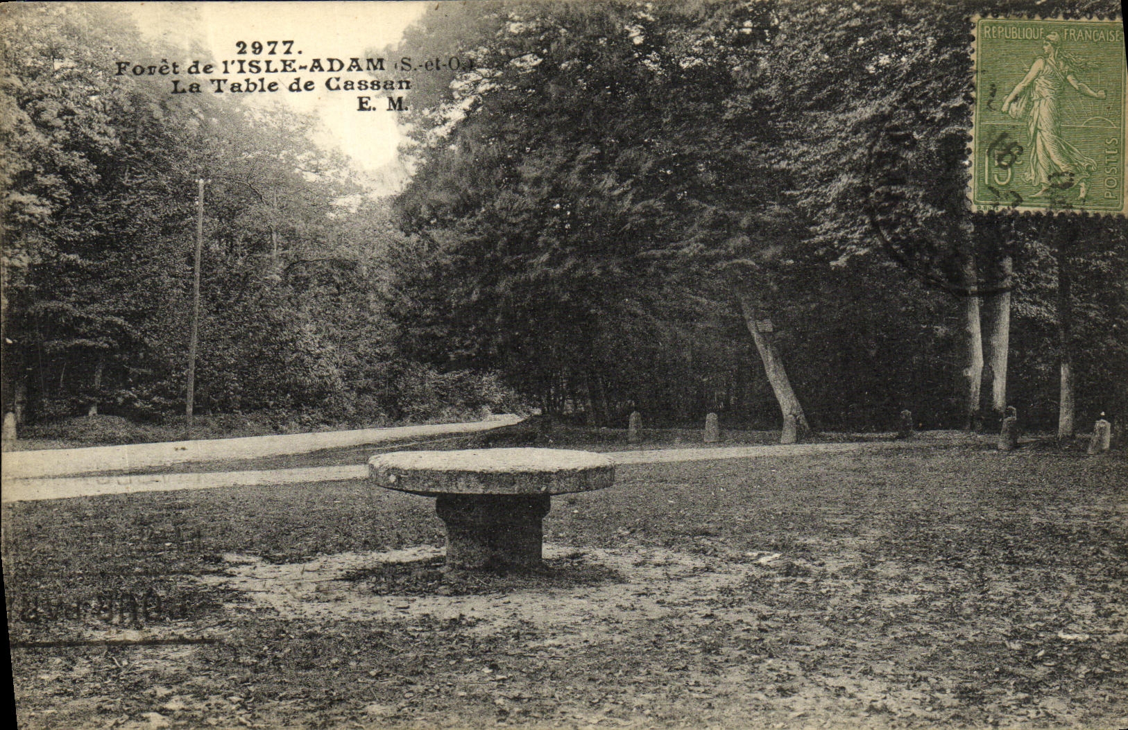 Taladro de la POSTAL de la VENDIMIA de la isla Adan de I la tabla De Cassan
