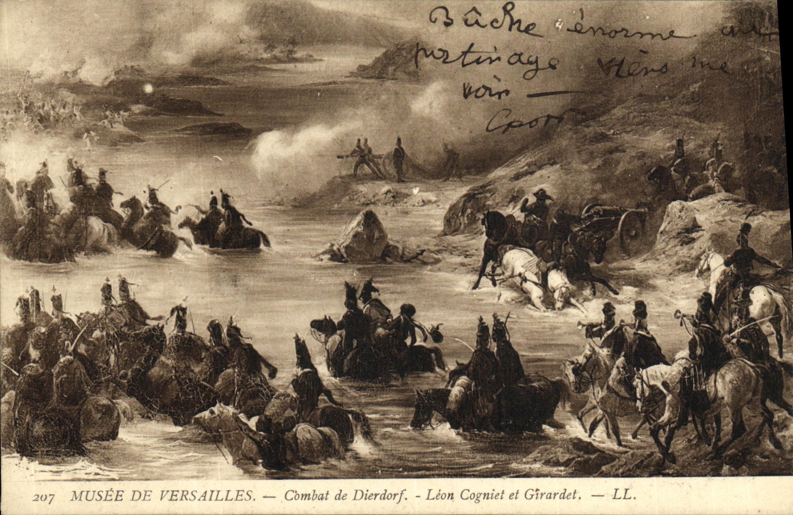 CPA Versailles Musee Combat de Dierdorf Leon Cogniet et Girardet Militaria